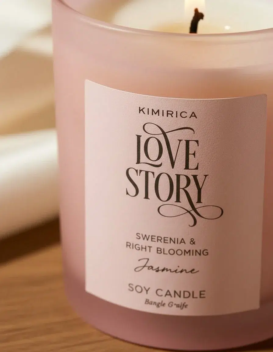 Textured gold foil packaging box of the Kimirica Love Story candle Kimirica KapdeWali