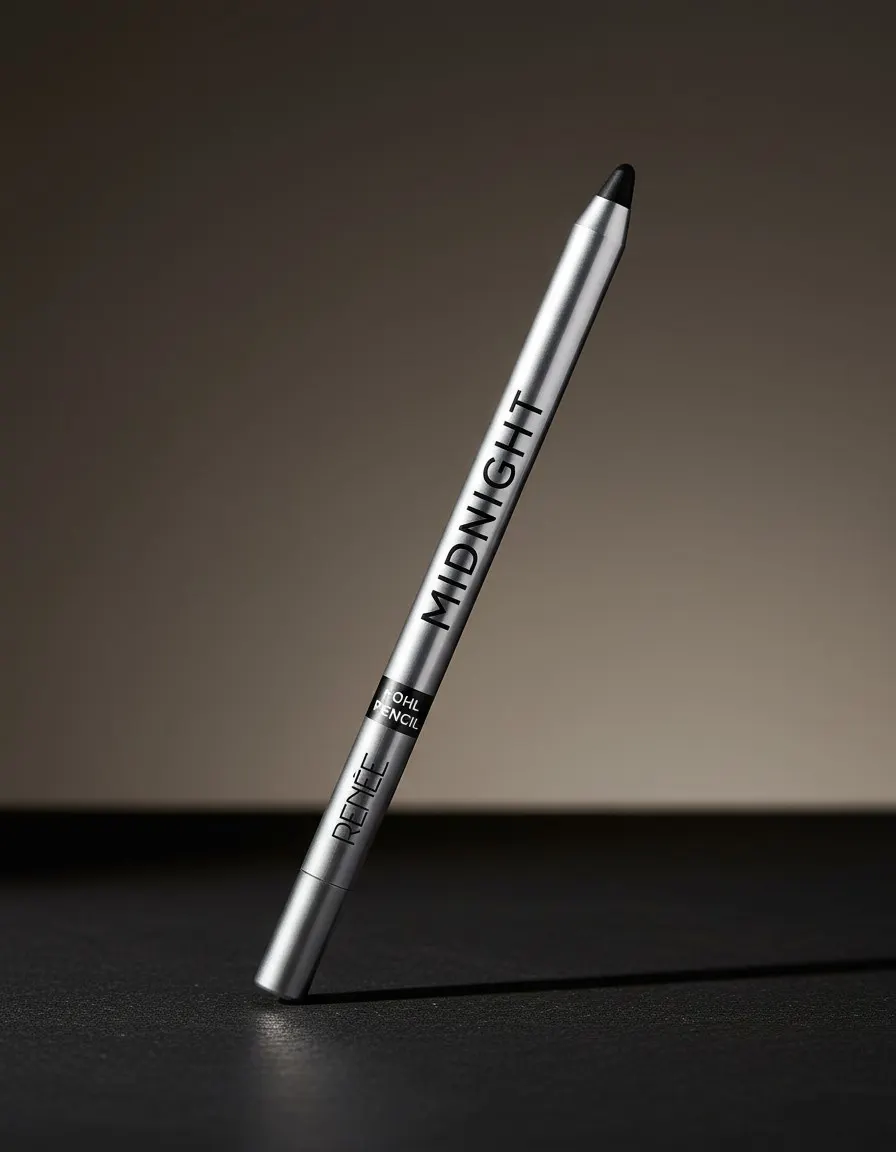 RENEE Midnight Kohl review pencil upright on dark surface dramatic editorial RENÉE Cosmetics KapdeWali