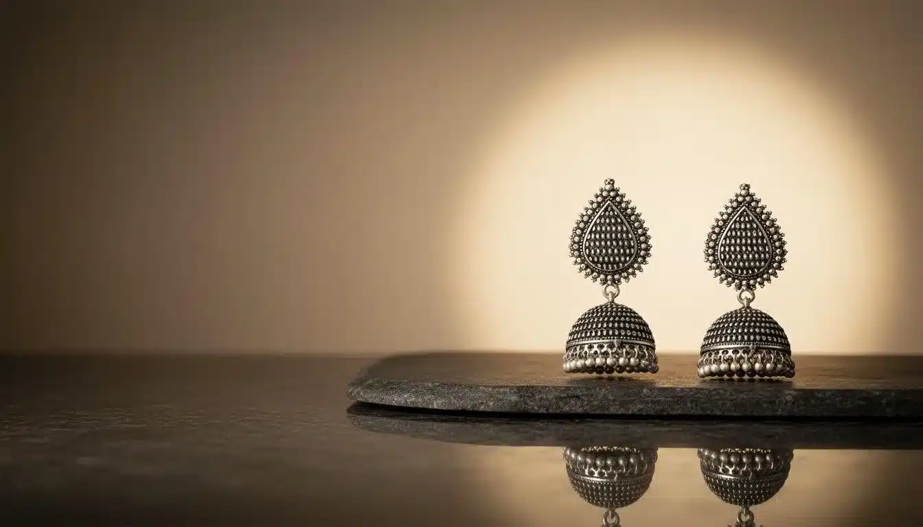 teejh oxidised jhumkas earrings hero kapdewalikapdewali